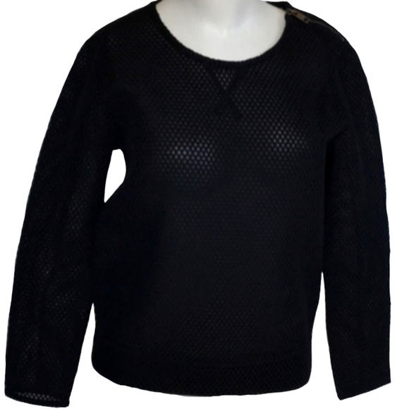 Diesel Y2K Goth Girl Mesh Net Top Zippers Sheer 90s Punk Retro Pullover Blouse - Picture 1 of 14